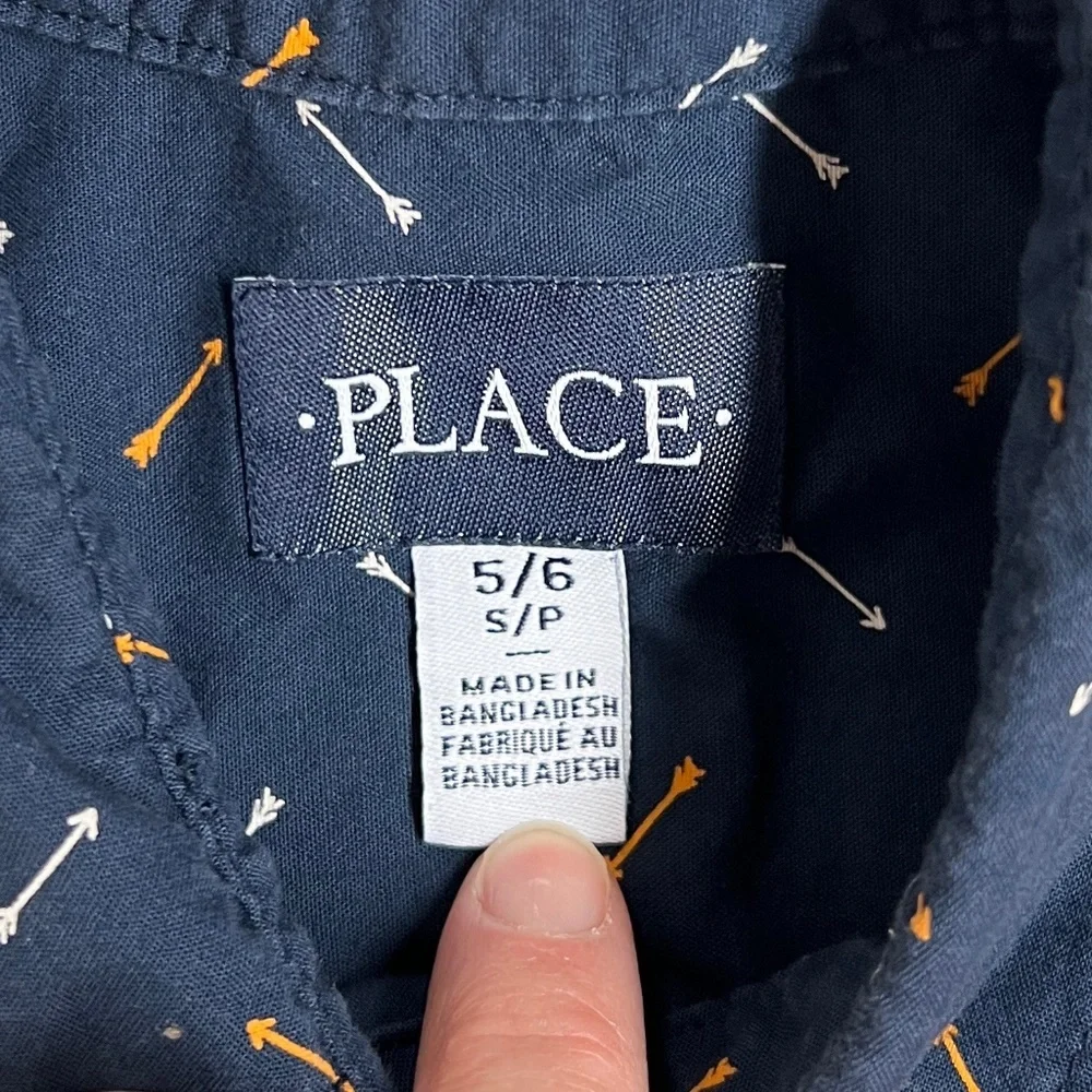 The Children's Place - Boy's Arrow Pattern Button Down - 5/6